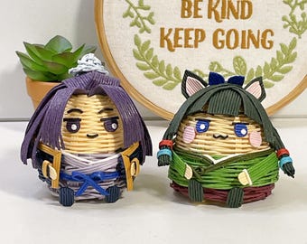 The Apothecary Diaries handmade paper toy Maomao Jinshi 薬屋のひとりごと 猫猫 壬氏