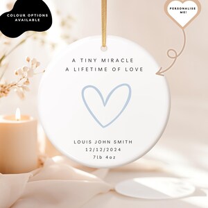 Personalised Newborn Baby Keepsake Nursery Decor, Custom Baby, Baby Announcement, Baby Birth Details Ornament, Baby Name Gift, New Parents
