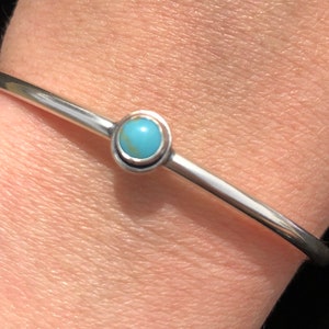 Blue turquoise cuff bracelet / turquoise cuff  /dainty jewelry /turquoise jewelry/ cuff bracelet/ simple bracelets/ Made in USA