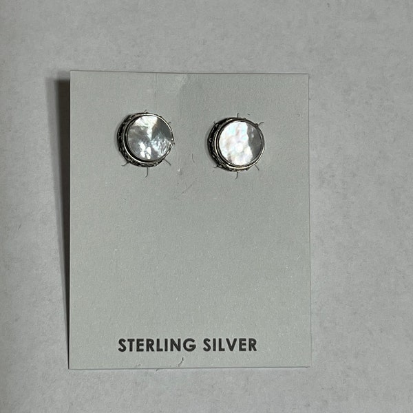 Mother of Pearl Stud Earrings | Stunning | Gift for her | Mothers Day | Valentine's Day | Stud Earrings | Sterling Silver