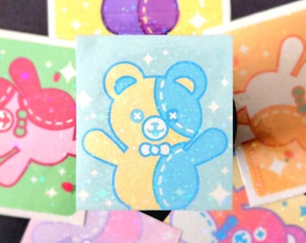 Cute / Kawaii Cottonkuma Holographic Weatherproof Stickers