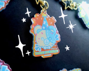 Double-Sided Party All Night! / Zzz... Cottonkuma Rainbow Acrylic Keychain