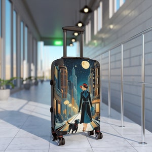 Retro Art Deco Dog Walk Suitcase image 5