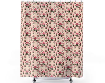 Vintage Roses Shower Curtain | Floral Bathroom Decor