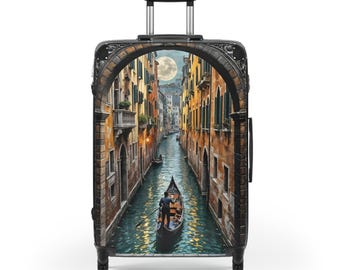 Venetian Gondola Canal Suitcase | Travel Luggage with Venice Scene