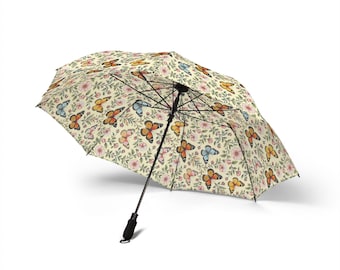 Butterfly Tapestry Semi-Automatic Foldable Umbrella