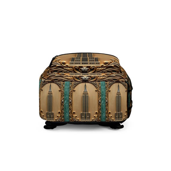 Art Deco Empire State Building Backpack: NYC Travel Daypack  display picture 2