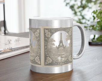 Paris Eiffel Tower Metallic Mug (Silver\Gold)