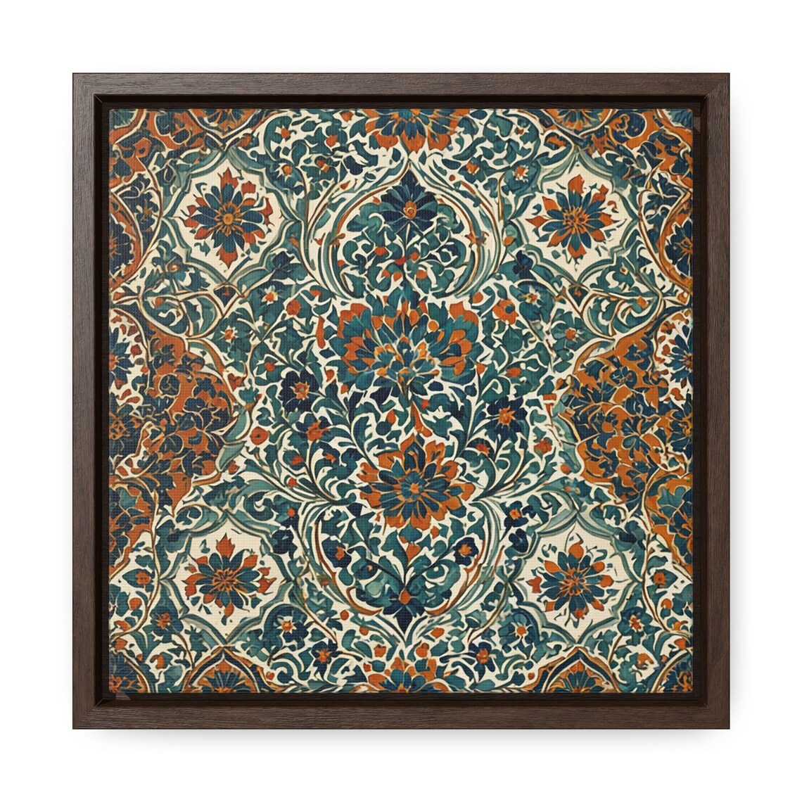 Turkish Style Frame Framed Turkish Tile 5 Art Print Gallery Canvas Wraps, Square Frame - Etsy