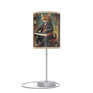 Punk Rock Cat Trio Lamp on a Stand, US|CA plug
