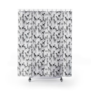 Sketched Dogs Shower Curtains