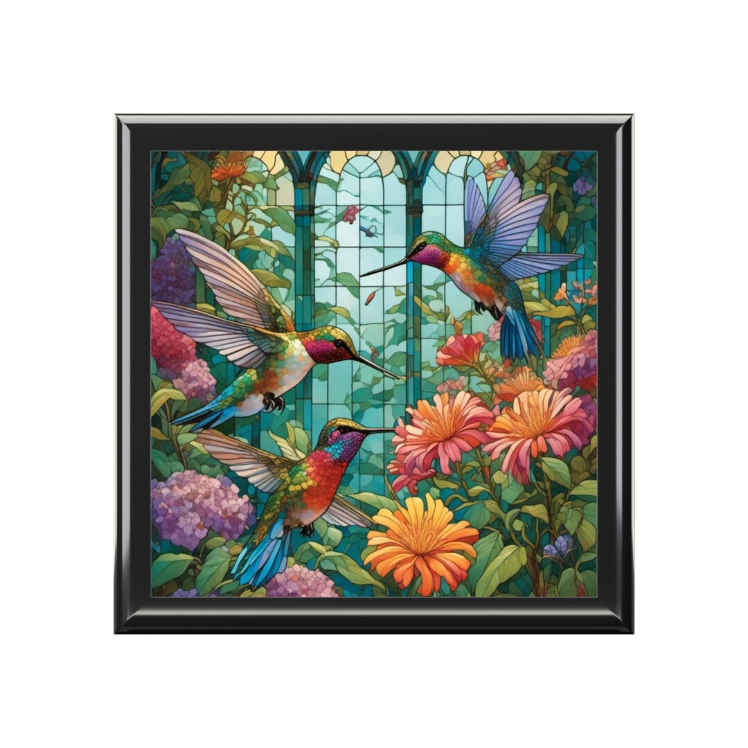 Hummingbird Garden Jewelry Box