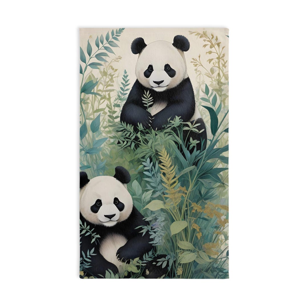 Panadas Hand Giant Pandas Hand Towel - Etsy