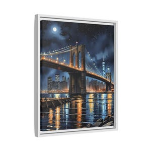 New York City Watercolor Gallery Wall Art Prints: Brooklyn Bridge 1