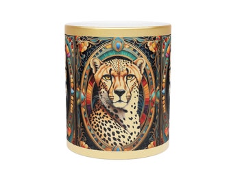 Golden Cheetahs Metallic Mug (Silver/Gold)