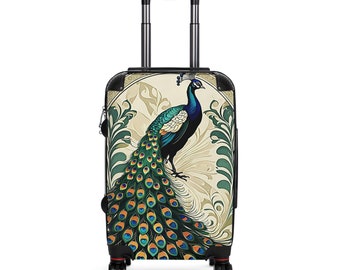 Art Deco Peacock Suitcase