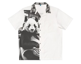 Panda Coffee Break Men's Hawaiian Shirt (AOP) S-5XL
