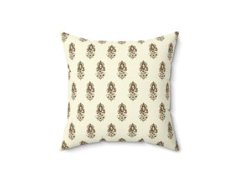 Hindu Goddess Print Pillow: Bohemian Ethnic Home Decor
