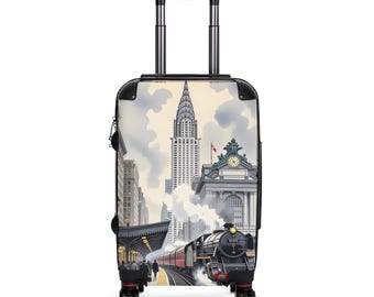 Vintage Grand Central Suitcase | Retro Travel Luggage