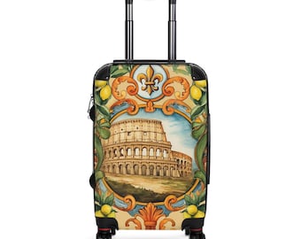 Maleta Colosseum Fresco / Maleta de viaje con diseño de azulejos de limón italiano
