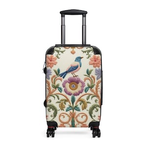 Bird Tapestry Print Suitcases