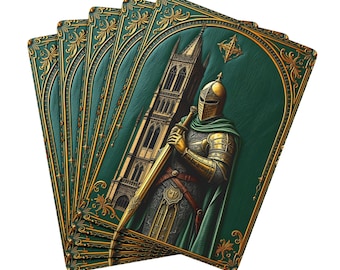 Gothic Knight Pokerkarten Spielkarten | Mittelalterliches Kartenspiel