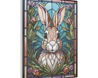 Rabbit Stained Glass Acrylic Prints