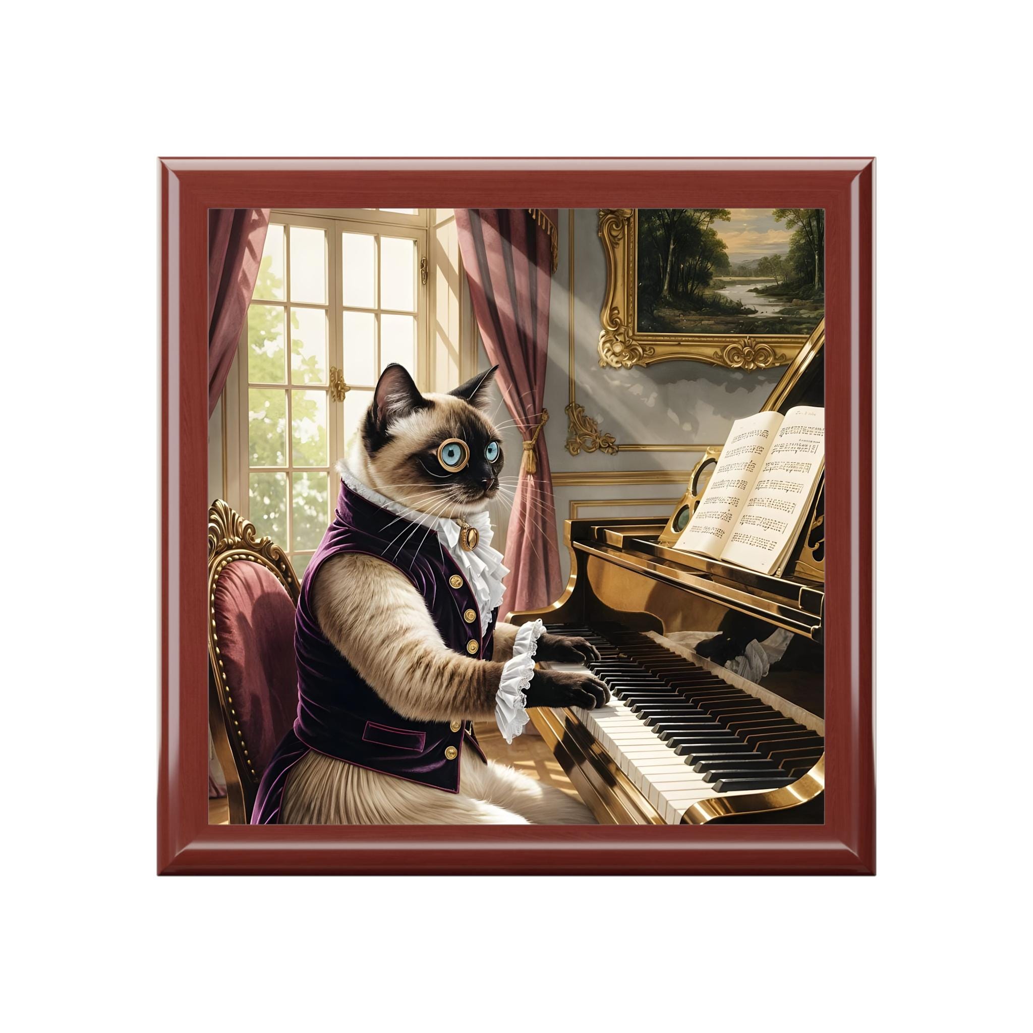 Cat Playing Piano Music Box - Etsy