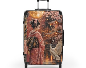 Geisha im Kimono Koffer | Japanisches Tempelkran Reisegepäck