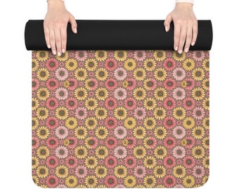 Mod Floral Rubber Yoga Mat