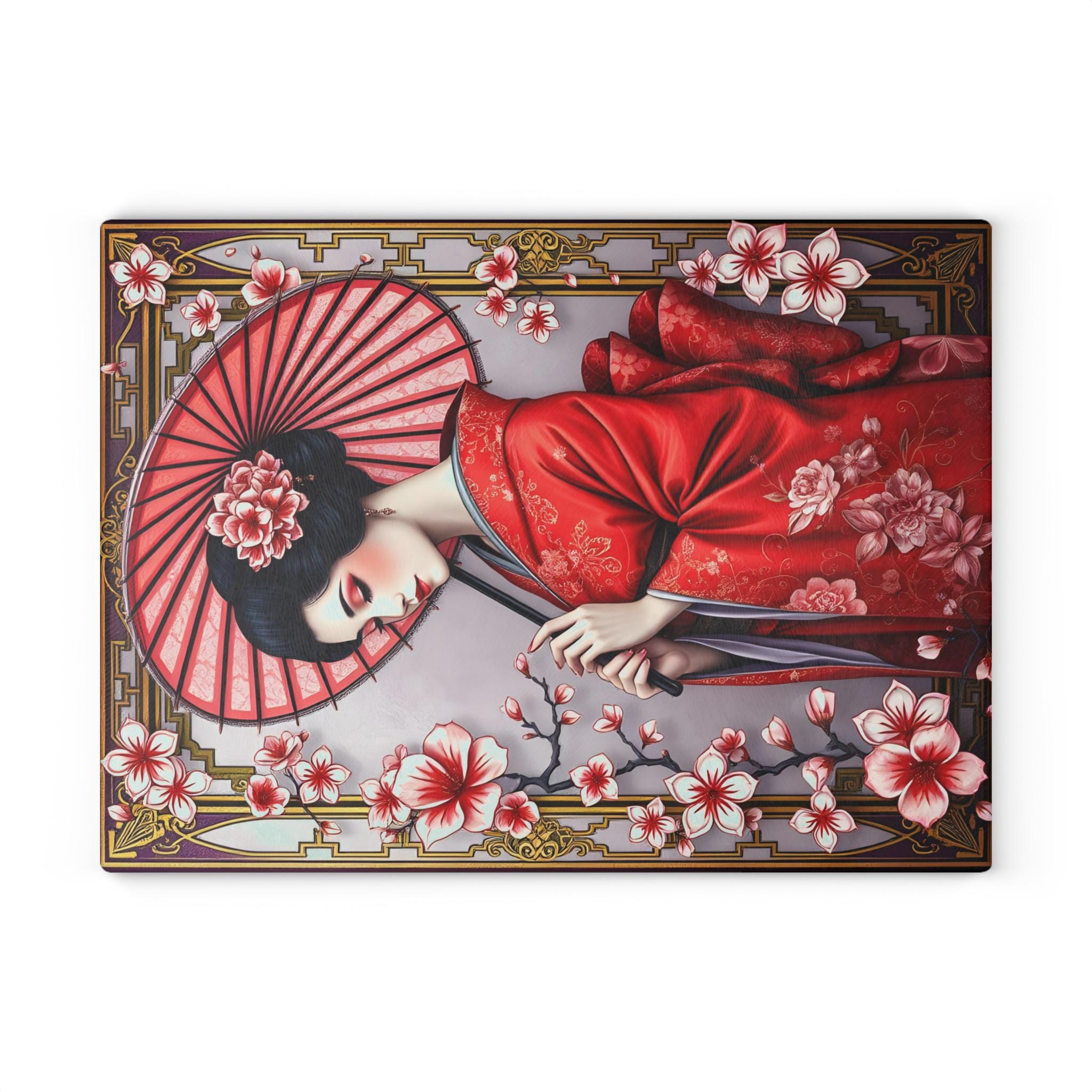Cuisine planche a découpe Motif abstrait Fleur 80x52 cm