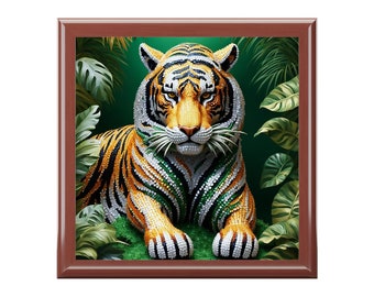 Crystal Tiger Jewelry Box