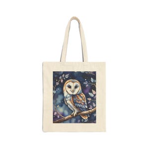 Owl Canvas Tote Bag: Eco-Friendly Reusable Shopper