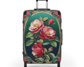 Pink Camelia Suitcase