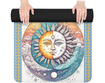 Celestial Sun Rubber Yoga Mat