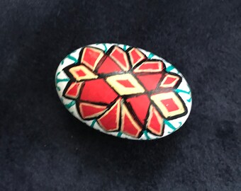 Hand painted wood pysanky (Easter egg)