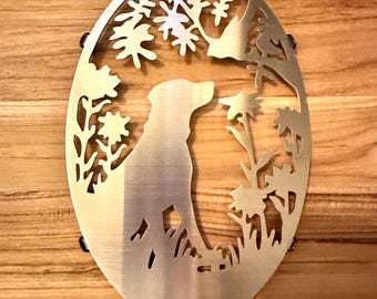 Dog In Garden Trivet