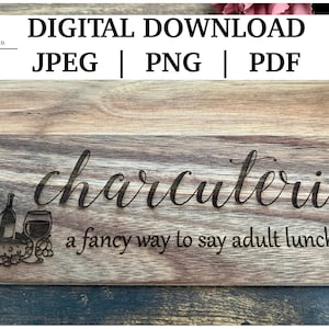 Charcuterie PNG JPEG File - Hand Lettered Png Jpeg Pdf Design - Sign Making - Vinyl Designs, Charcuterie Board Image File