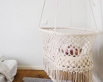 diy macrame bassinet