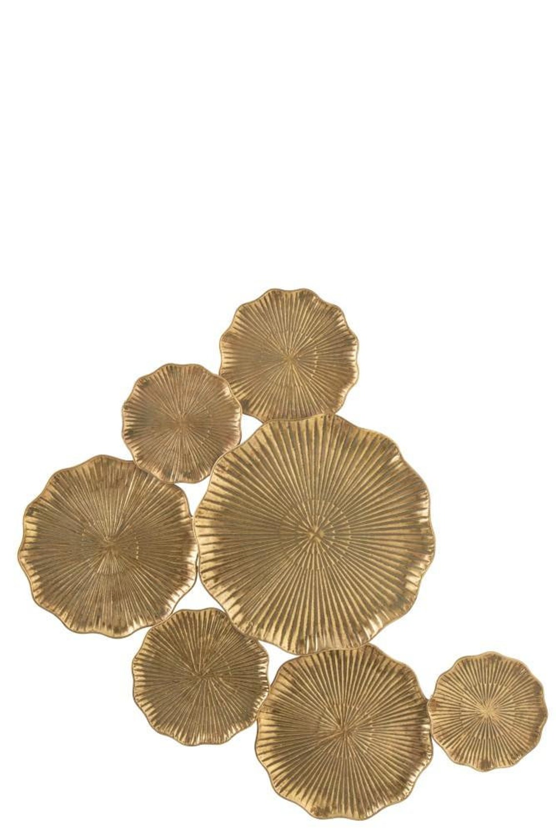 Wall decoration 7 gold metal flowers Etsy