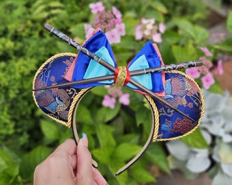 Mulan inspired Mickey mouse ears Princess park headband