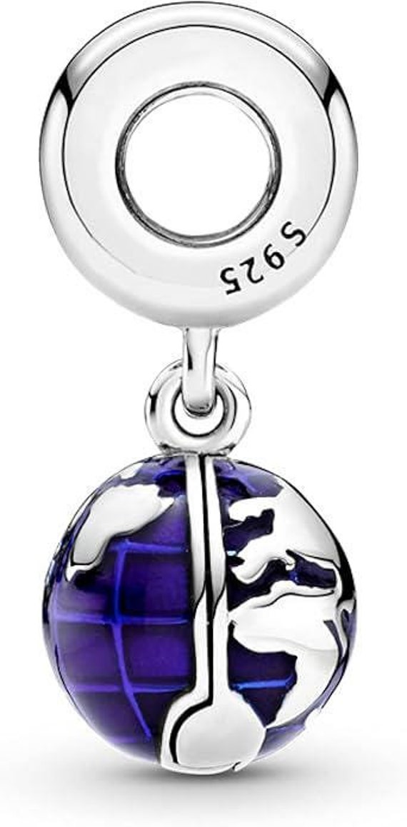 S925 Sterling Silver Safety Planet Dangle Charm for Pandora  Pandora Our Blue Planet Dangle Charm S925 Sterling Silver with Pandora box main image 1