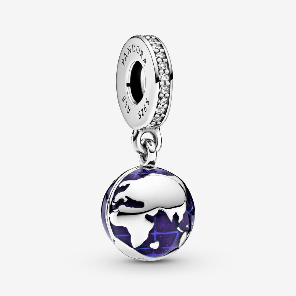 Pandora Our Blue Planet Dangle Silver Charm | Etsy