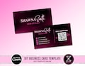 Business Card Template Design, Beauty Artist Hair Nails Boutique Business Card Canva Template
