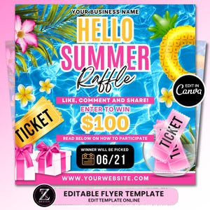 Sommer-Gewinnspiel-Werbegeschenk-Flyer, DIY-Sommer-Flyer, Werbegeschenk-Flyer, Gewinnspiel-Flyer, Gewinnspiel-Einschreiben-Flyer, Sommersaison-Giveaway-Flyer
