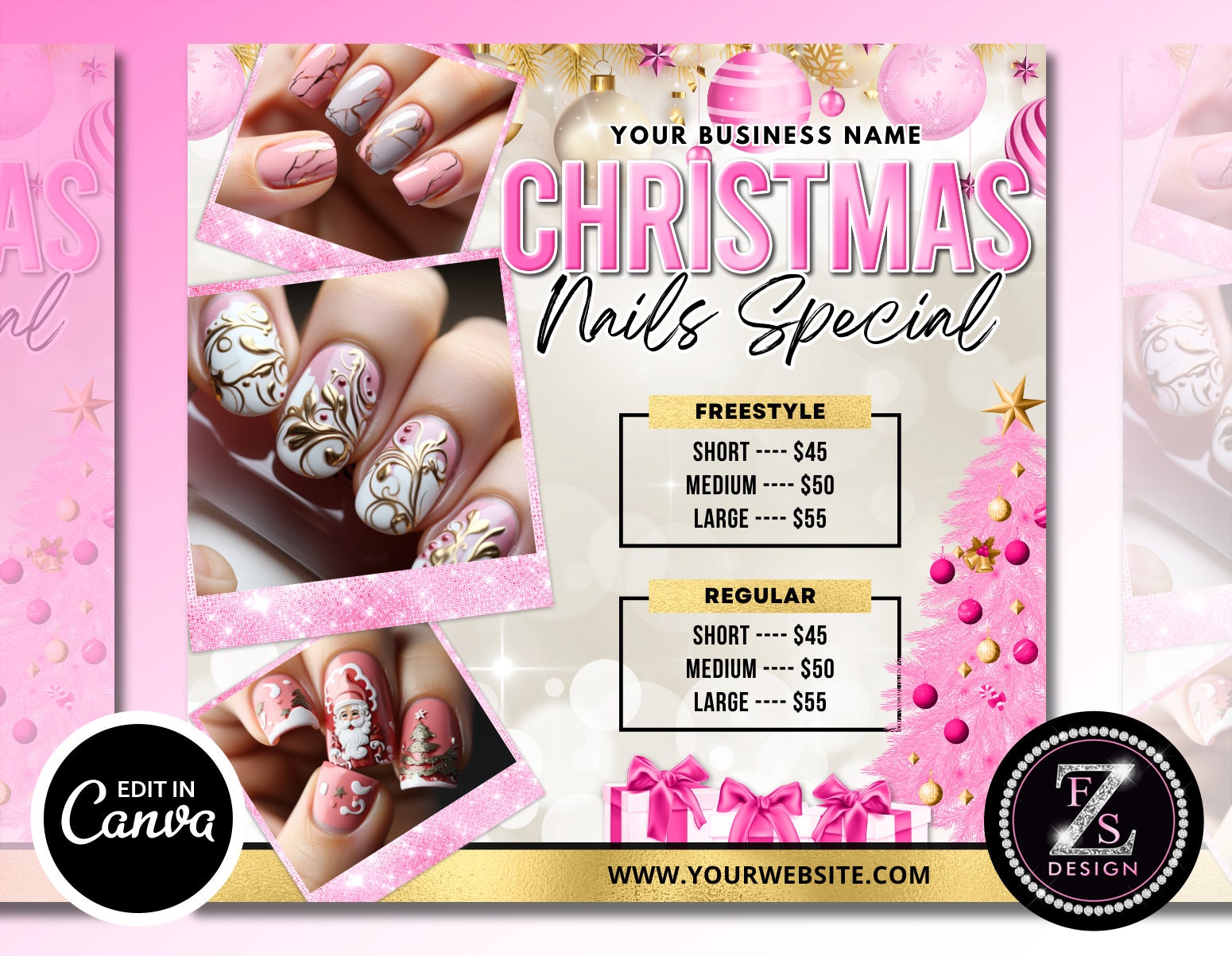 winter nails edit with airbrush app | Xmas nails, Stylish nails, Gel nails