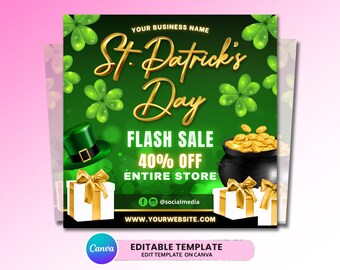 March Sale Flyer, March Deals Flyer, Spring Appointment Flyer, Patricks Day Flyer, Beauty Hair Lashes Nails Braids Flyer Template
