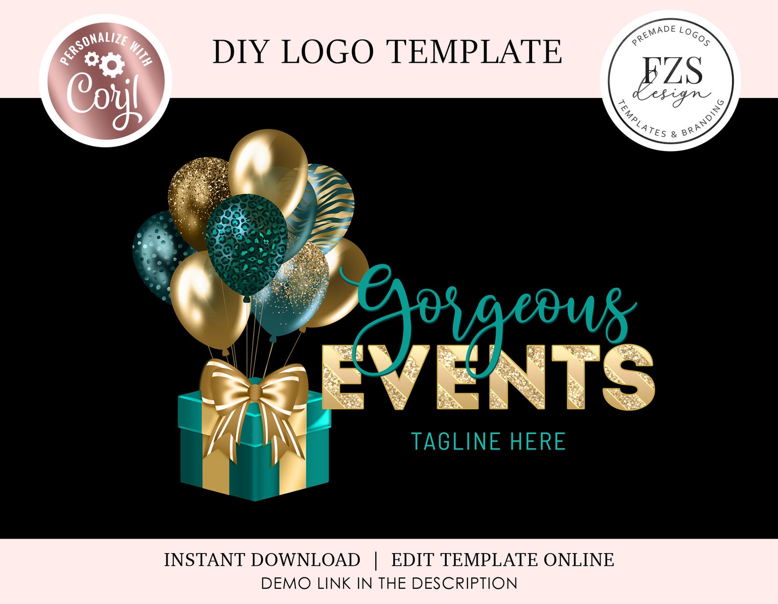 Party decor logo gift logo balloons logo event planner logo Etsy