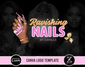 Nails logo design, beauty logo, nail artist logo, nail polish logo, diy logo design, nail technician logo, diamond logo, beauty salon logo