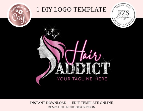 Hair Logo Diy Logo Beauty Salon Logo Crown Logo Hair Stylist - Etsy Hair Logo Diy Logo Beauty Salon Logo Crown Logo Hair Stylist - Etsy